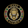 circular-logo-diamond-shapes-jewels-around-the-circle-royal-roaring-lion-wearing-a-crown-luxury-curved-text-on-top-mane-luxury-curved-text-on-bottom-affirm-black-background